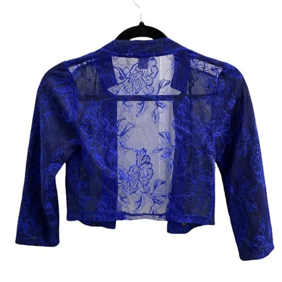 H&M Blue Lace Crop Cardigan - Picture 2 of 4